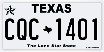 TX license plate CQC1401