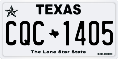 TX license plate CQC1405