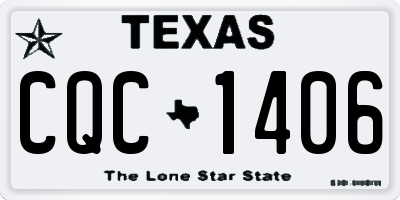 TX license plate CQC1406