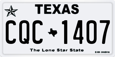 TX license plate CQC1407