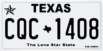 TX license plate CQC1408