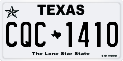 TX license plate CQC1410