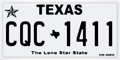 TX license plate CQC1411