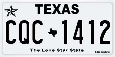 TX license plate CQC1412