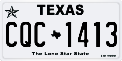 TX license plate CQC1413