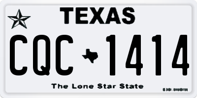 TX license plate CQC1414