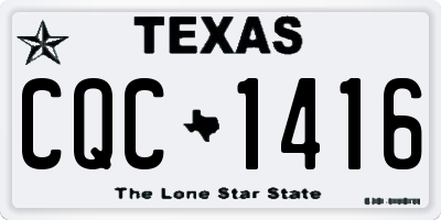 TX license plate CQC1416