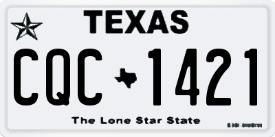 TX license plate CQC1421