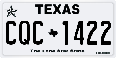 TX license plate CQC1422