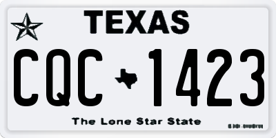 TX license plate CQC1423