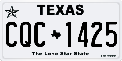 TX license plate CQC1425