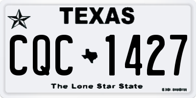 TX license plate CQC1427