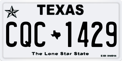 TX license plate CQC1429