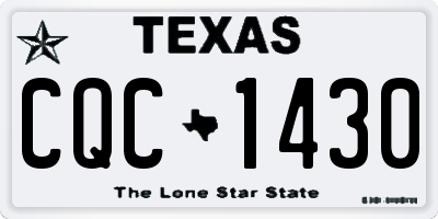 TX license plate CQC1430