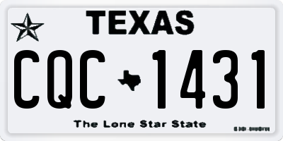 TX license plate CQC1431