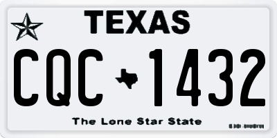 TX license plate CQC1432