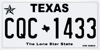 TX license plate CQC1433