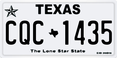 TX license plate CQC1435