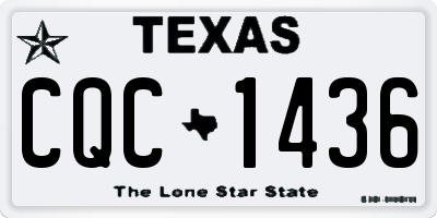 TX license plate CQC1436