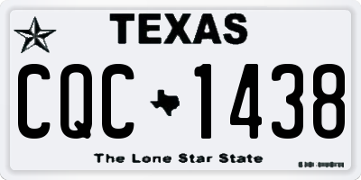 TX license plate CQC1438
