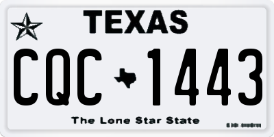 TX license plate CQC1443