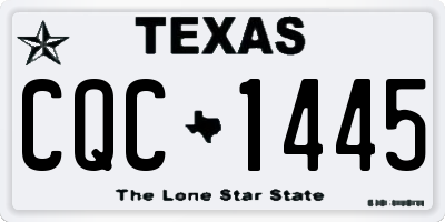 TX license plate CQC1445