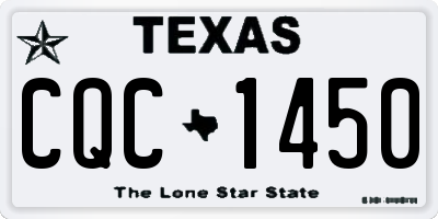 TX license plate CQC1450