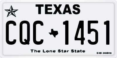 TX license plate CQC1451