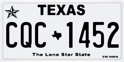 TX license plate CQC1452