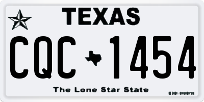 TX license plate CQC1454