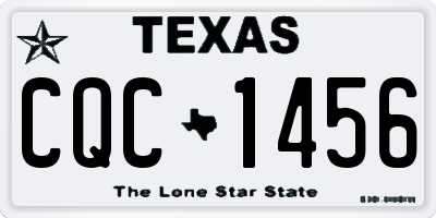 TX license plate CQC1456