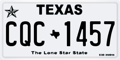 TX license plate CQC1457