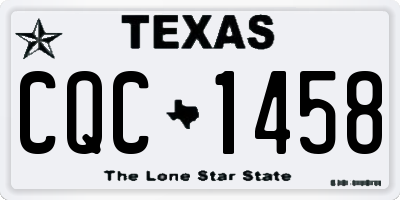 TX license plate CQC1458