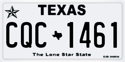 TX license plate CQC1461
