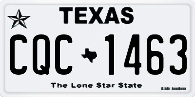 TX license plate CQC1463