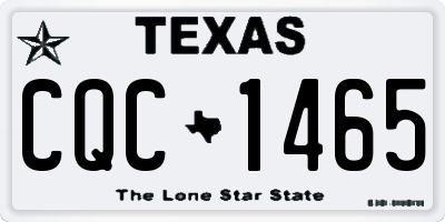 TX license plate CQC1465