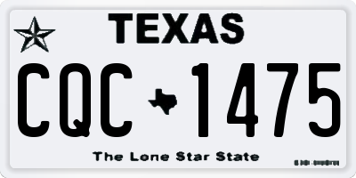 TX license plate CQC1475