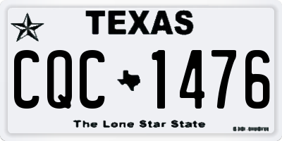 TX license plate CQC1476