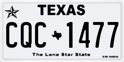 TX license plate CQC1477