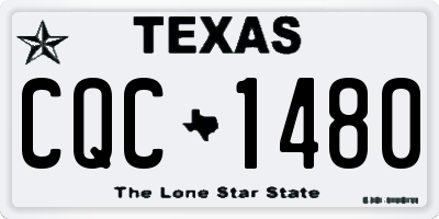 TX license plate CQC1480
