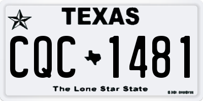 TX license plate CQC1481
