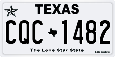 TX license plate CQC1482