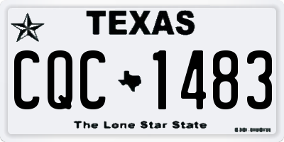 TX license plate CQC1483
