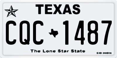 TX license plate CQC1487