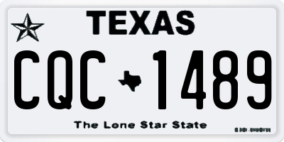 TX license plate CQC1489