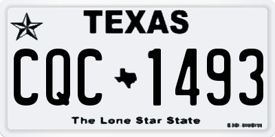 TX license plate CQC1493