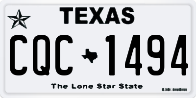 TX license plate CQC1494