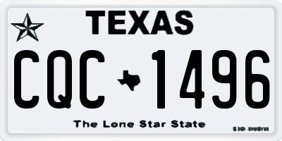 TX license plate CQC1496