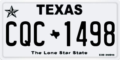 TX license plate CQC1498
