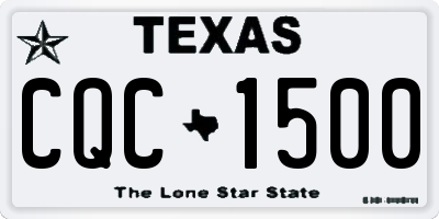 TX license plate CQC1500